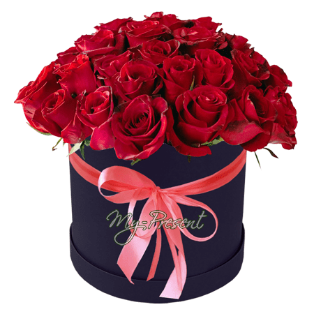 der Rabatt - Roten Rosen in einer Box